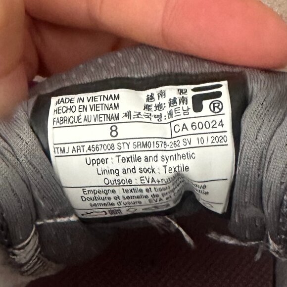 FILA Women's Mesh Athletic Running Shoes Gray/Pink US 8 - Picture 6 of 6